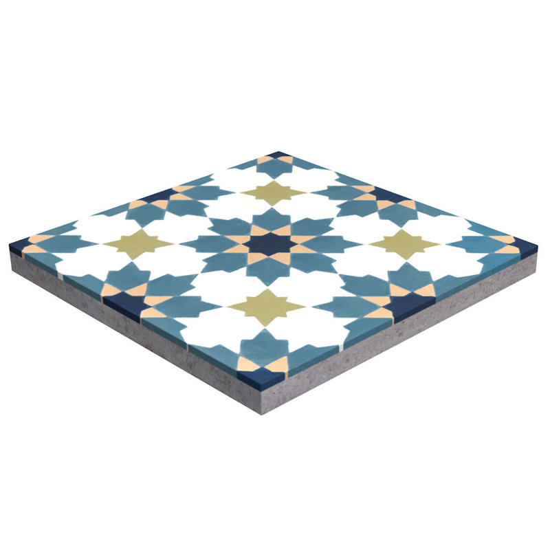 Casablanca 7.87 in. x 7.87 in. Matte Tile, Navy