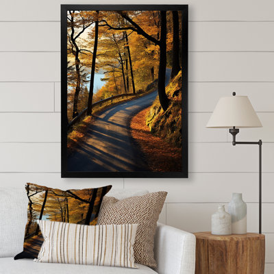 Gateway Autumn Road Into The Forest II - Road Wall Art