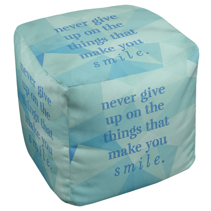 Repose-pieds cube, Bleu zircon