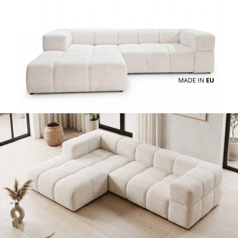 Rudalph 3 Seater Sectional, Left Hand Facing