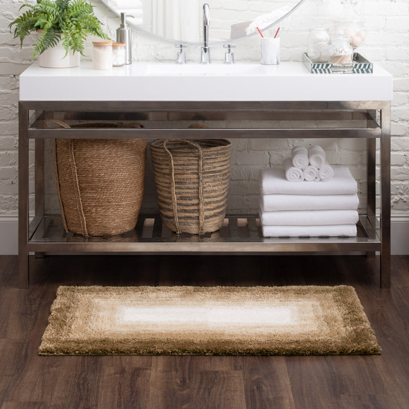 Tapis pour salle de bain Sparkman, Orge, L 17 po x L 24 po