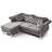 Hollywood Velvet L-Shaped Sectional Reversible-50945406