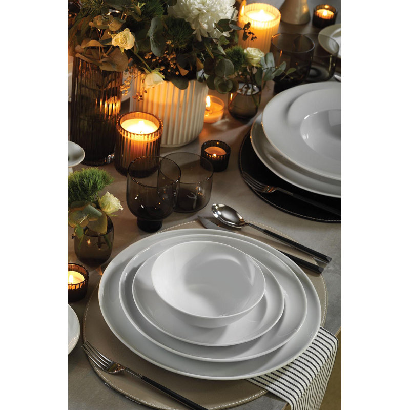 Hadeal Porcelain China Dinnerware Set 26 Piece - Service for 6