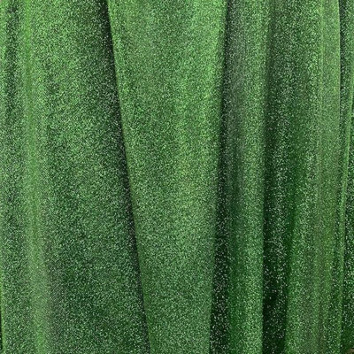 Tissu tricoté lurex vert chasseur à paillettes, vendu au mètre, extensible et scintillant, 152 cm de large, effet métallisé, idéal pour robes, vêtements de danse, costumes et loisirs créatifs.