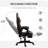 Brown Pu Leather Racing Chair With Adjustable Seat, Lumbar Support, Footrest, Recliner Computer Seat In Leather, Adjustable, Ergonomic