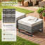 Ensemble de 2 repose-pieds en rotin avec coussins amovibles en osier pour patio-1015116432-1015116439