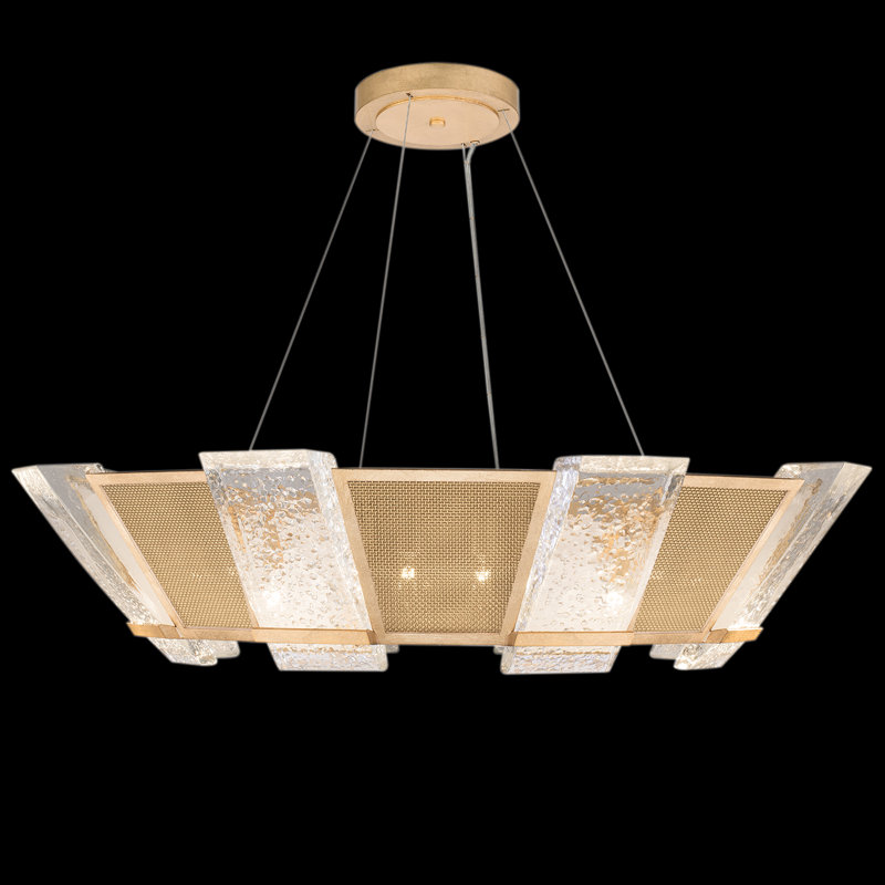 Crownstone 16 - Light Chandelier, Mesh, Gold