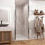 36 à 37 1/4 po X P 72 po Porte de douche pivotante sans cadre avec verre transparent H H-119293662