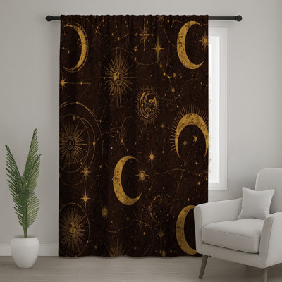 Rideaux célestes, voilages et voilages occultants Celestial Moon Sun