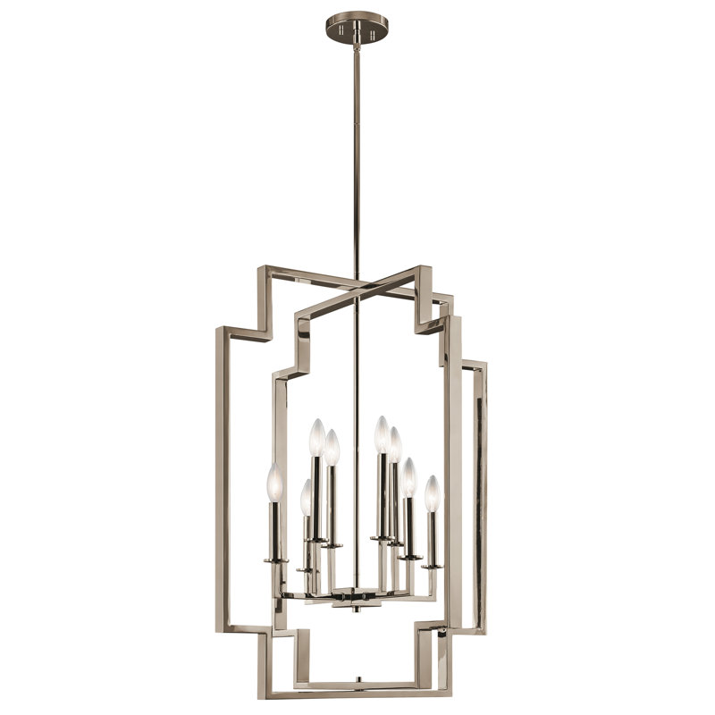Downtown Deco 8 - Light LED Geometric Chandelier