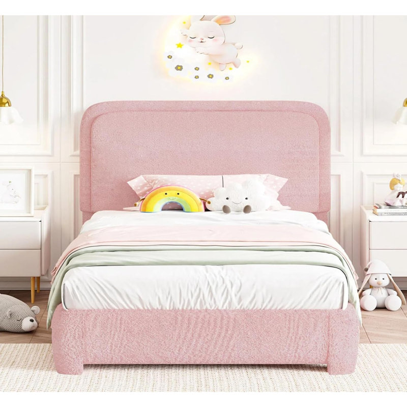 Lit plateforme tapissier Boucle