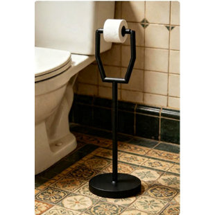 Porte-papier hygiénique sur pied RicheMake (noir)