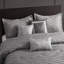 Ensembles de literie luxueux 7 pièces gris, jacquard de polyester, confort de chambre moderne
