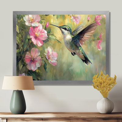Hummingbird In The Farm Garden I - Bird Canvas Art