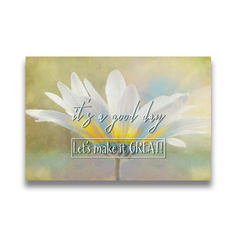 It's a Good Day par Hal Halli. Estampe numérique, H 30,5 po x l 45,5 po, Impression encadrée sans passe-partout, Blanc