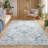 Area Rug Washable Bohemian Vintage Style Rug Low Pile Distressed Floor Carpet for Living Room Bedroom Kitchen Dining-124516946