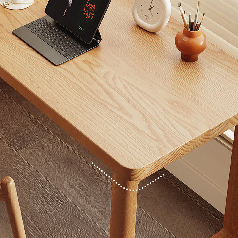 Bureau rectangulaire en bois massif avec 3 tiroirs Burlywood