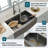 30”W x 22”D Single Bowl Farmhouse 16 Gauge Stainless Steel Workstation Undermount Kitchen Sink -86796709