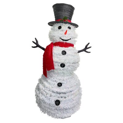 4' Lighted Pop-Up Snowman Outdoor Christmas Decoration -  Northlight Seasonal, NORTHLIGHT SM92174