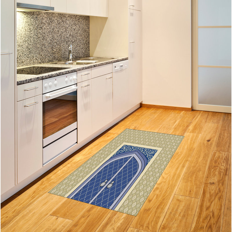 Tapis marocain à haute densité en fibre de polyester à longs fils décoratifs, Rectangle 2 pi 7 po x 5 pi