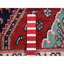Tapis rouge nouvel âge en laine 5 pi 1 po x 9 pi 7 po Azle