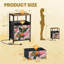Table de chevet 2 tiroirs en tissu avec station de charge, oiseau tropical, paradis, fleurs, feuilles vertes, table de chevet, table de bout avec tablette ouverte