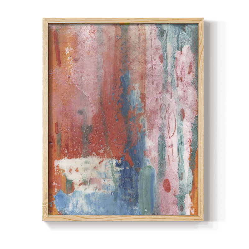 Spring Step I Framed Print - Solid Wood, 15" H x 12" W, Natural