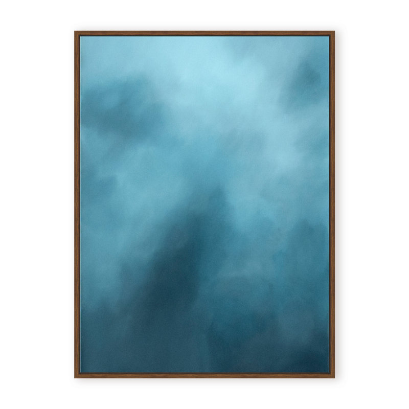 Coastal Retreat Underwater Clouds XVIII by  - Floater Frame Print on Canvas, 40" H x 30" W x 2.375" D, Framed Canvas, Brown