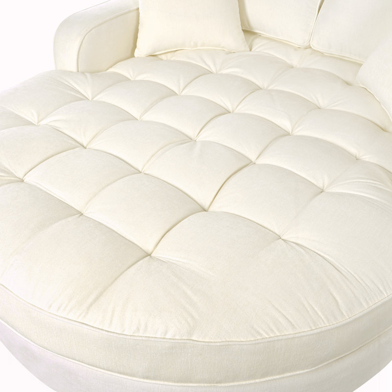Canapé-lit moderne de 51 po, Chenille beige