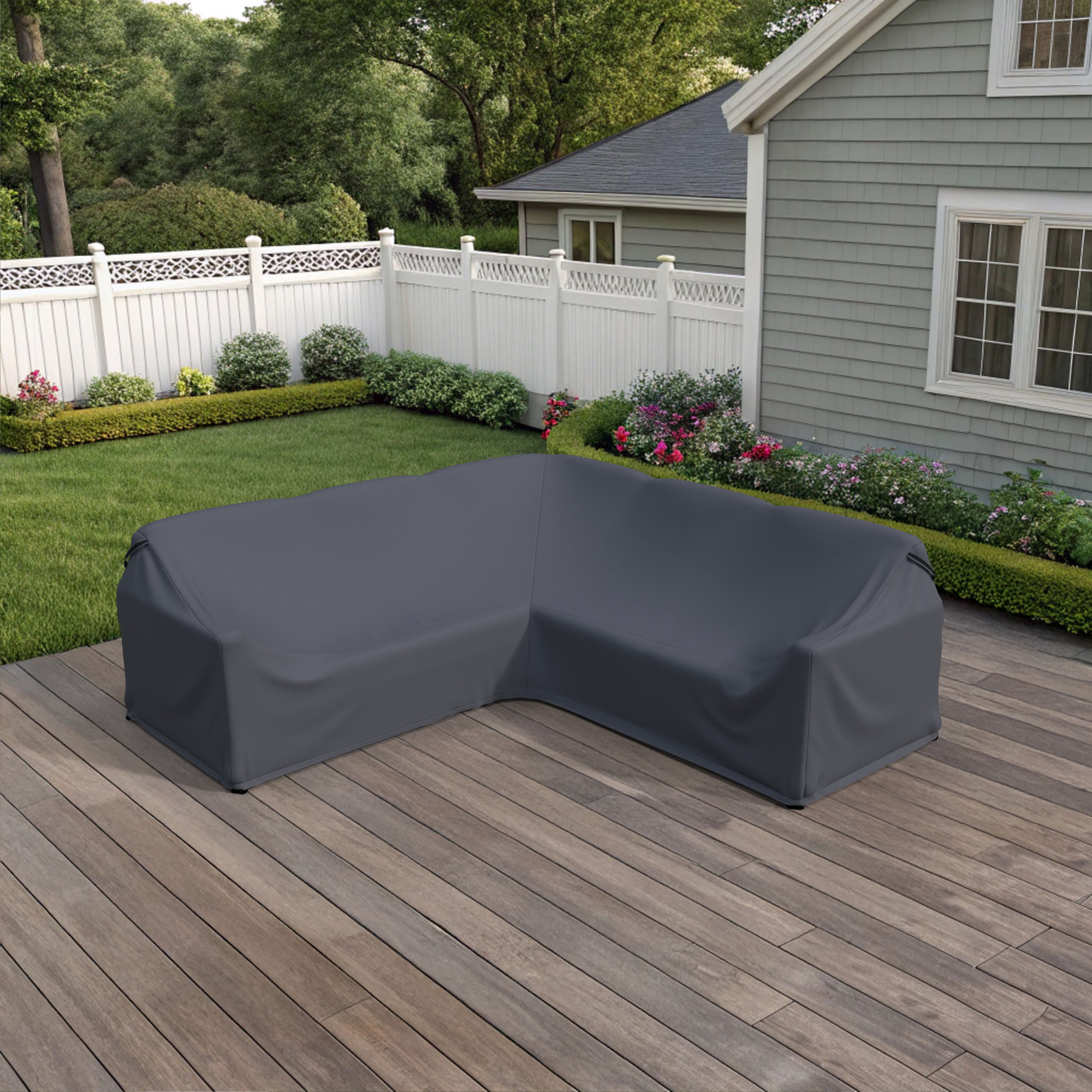 Townsend Outdoor Sectional Seating Group L-Shaped Patio Sofa Cover