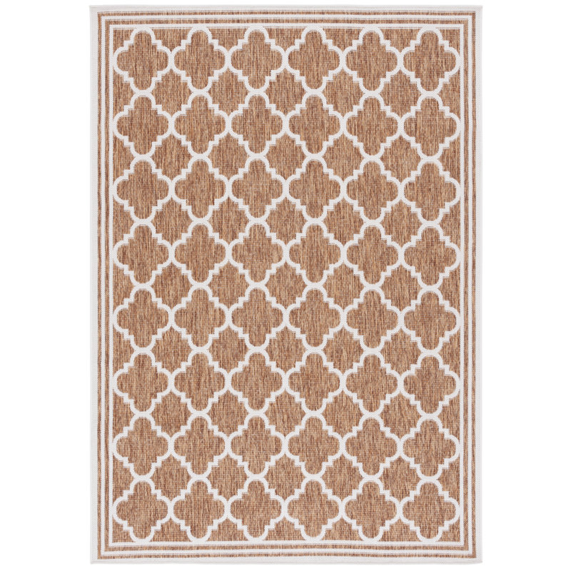 Tapis d'intérieur / extérieur à motif géométrique Omveer Performance, Rectangle 4pi x 6 pi