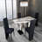 STACEY ZEBRA WHITE/BLACK DINING TABLE-1298813292