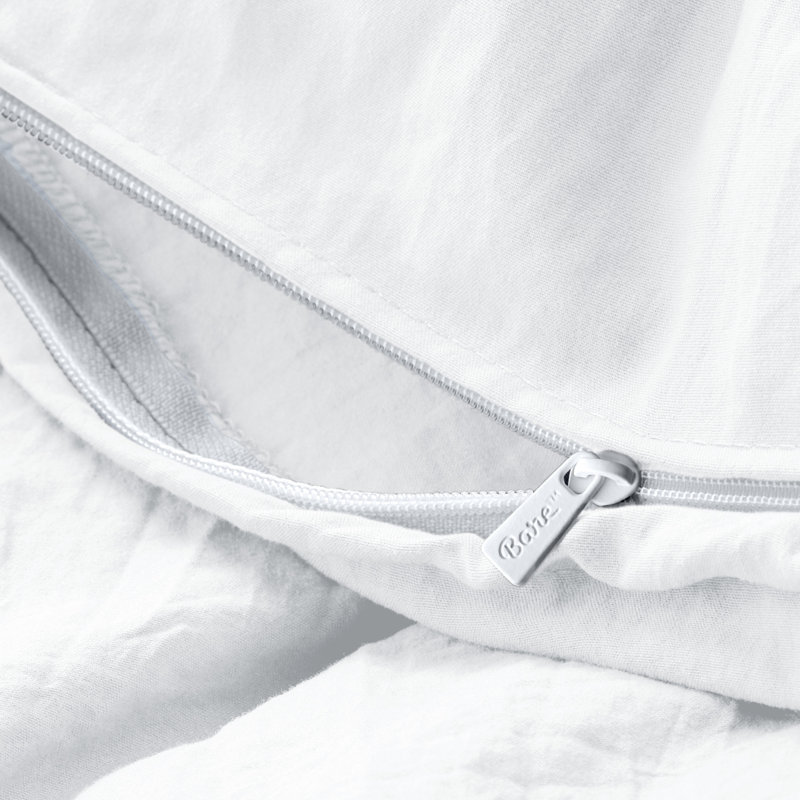 Sandwashed Duvet Cover Set, White, Kingsize