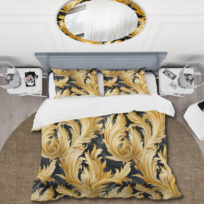 Royal Gilded Ikat Reverie Celebrate I Floral Duvet Cover