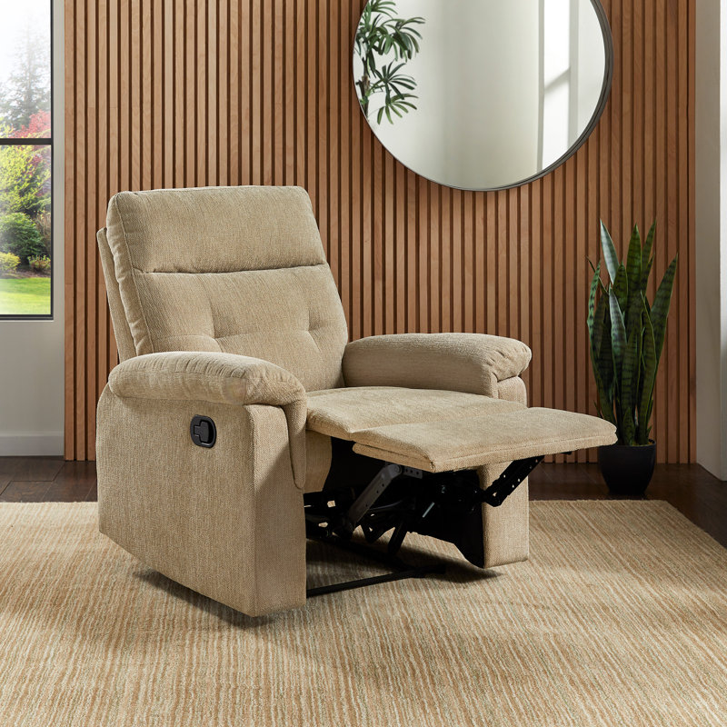 Fauteuil inclinable manuel Bassanio Chenille, Tanné