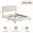 Adjustable Upholstered Headboard Platform Bed Frame, Modern with Wooden Slats Support & Triangular Feet, Easy Assembly-329892723-329892718