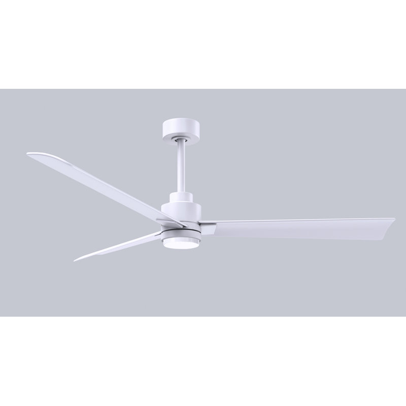 Ventilateur de plafond Alessandra, Blanc mat, Blanc mat, 56"