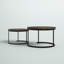 Ensemble de tables basses rondes 2 pièces Lavish Home - Tables gigognes, gris-brun