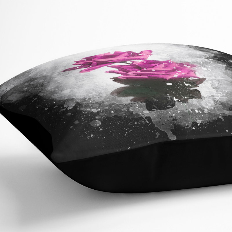 Square Throw Cushion, Black, 40cm H x 40cm W x 15cm D