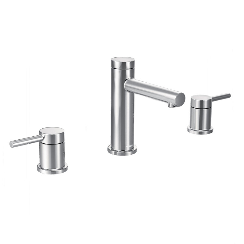 Garniture et soupape Align 2H espacées, chrome, Chrome chrome