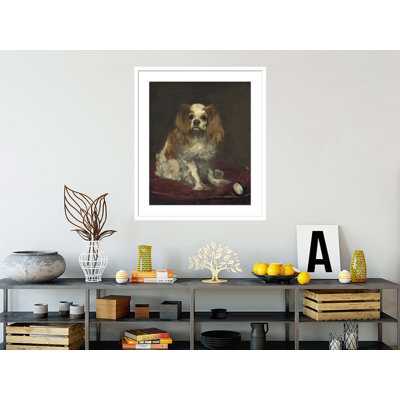 A King Charles Spaniel by Edouard Manet -Framed Giclee Print