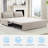 Armless Convertible Sofa Bed with Reversible Chaise & Linen Fabric-286663936