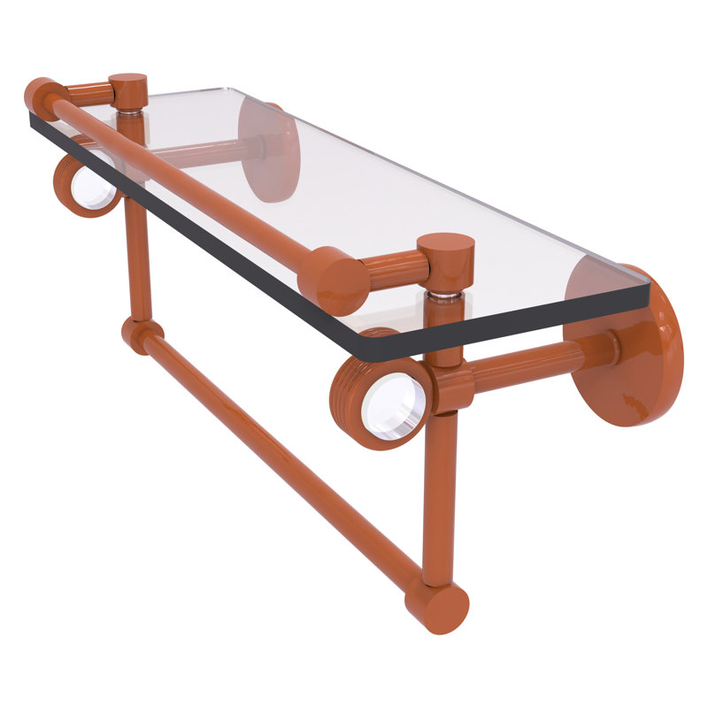 Tablette flottante avec barre à serviettes Clearview, H 6,7 po x l 16 po x P 5,8 po, Étincelle d'automne