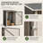 63.03 in Gray Metal Outdoor Storage Shed with Sloped Roof and Lockable Door for Garden and Patio