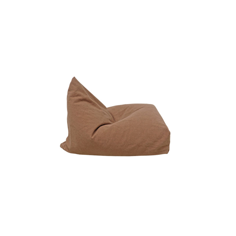 Small Puff Cleo Light Honey, Brown Cotton Blend