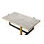 Table basse en faux marbre et plateau champagne