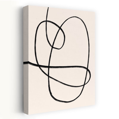 «Abstract Flowing Line Abstract Contemporary Elegant Art», reproduction d'art murale