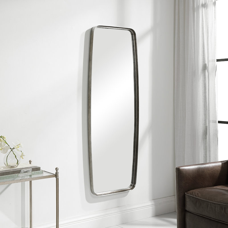 Miroir d'appoint Belle Darrius, 60 po x 21 po, Feuille d'argent