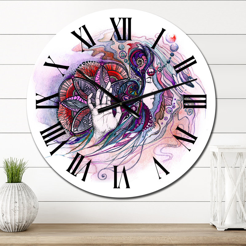 Rêve chaman magique - horloge murale coloniale, Petit