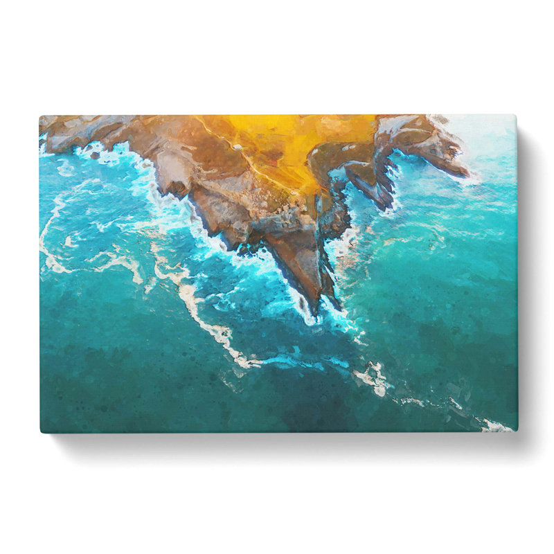 Coast Of Santander In Austria - Wrapped Canvas Print, 60cm H x 91cm W x 3cm D